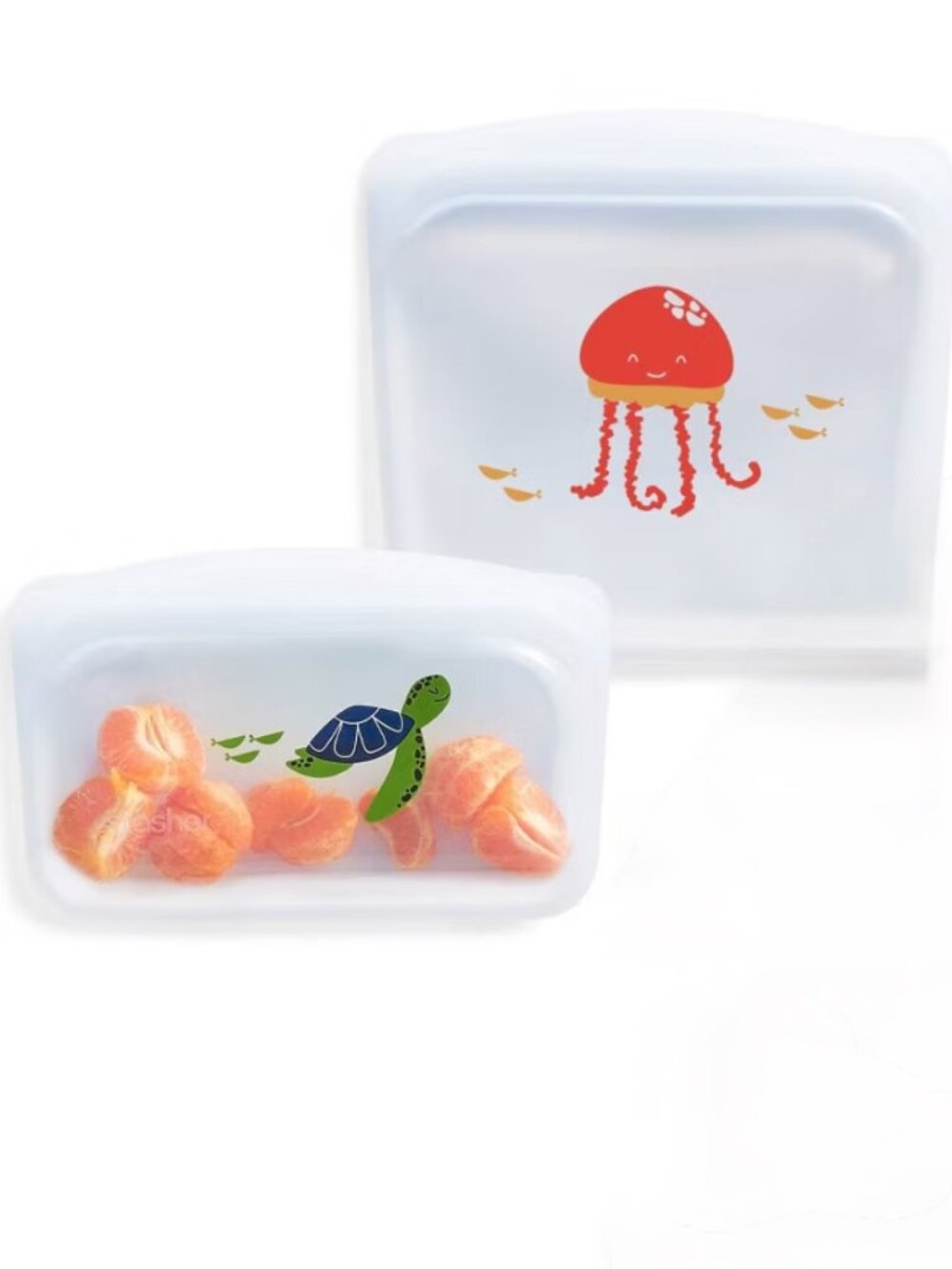 NWT Stasher Snack And Sandwich Bags (Silicone, Limited Edition Print, SET of 2)